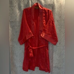 NWT Victoria's Secret Coral Satin Kimono-Style Robe